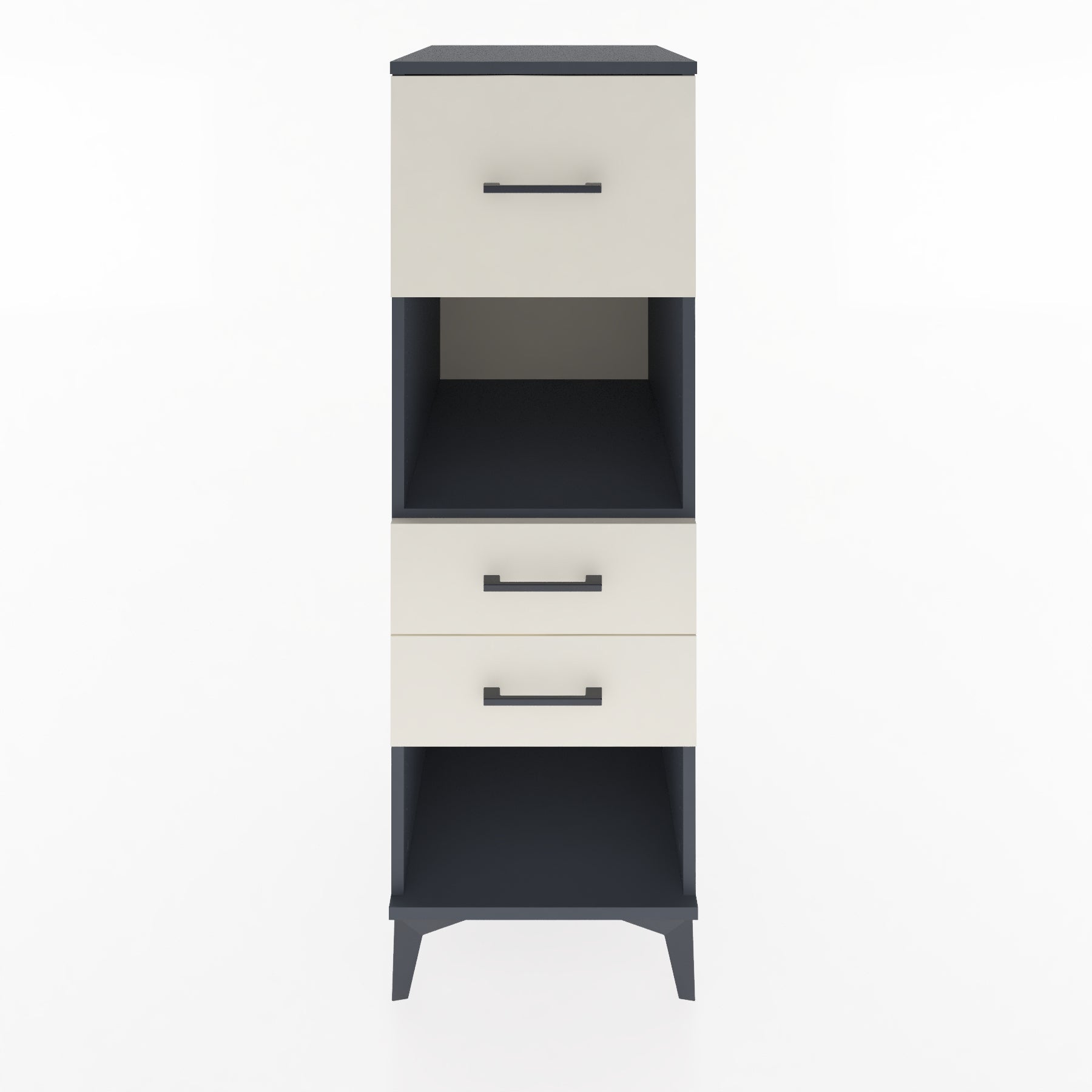Woodntry Modular Cabinet Anthracite 44x59x122 cm with Drawers and Shelves CR91-2