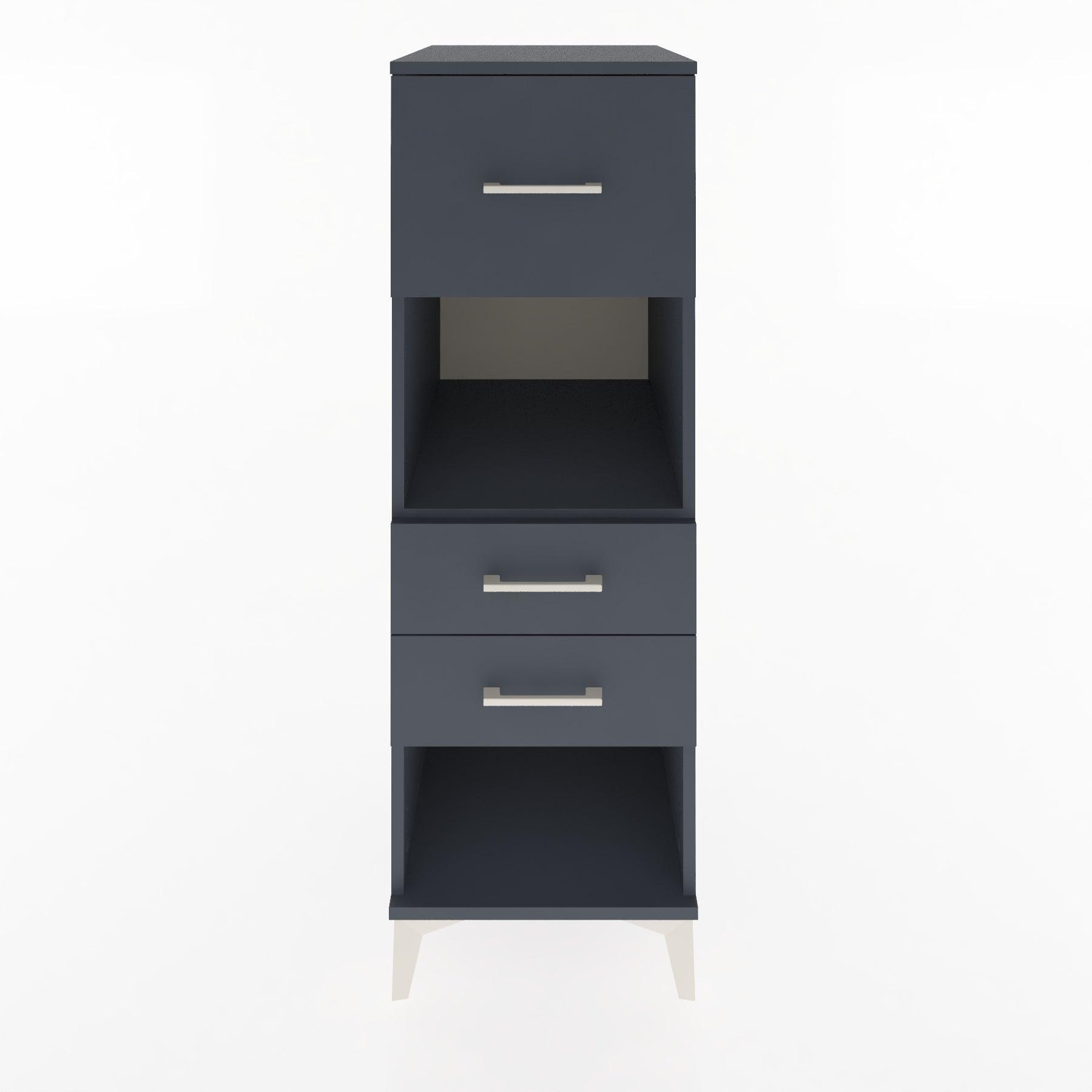 Woodntry Modular Cabinet Anthracite 44x30x122 cm with Drawers and Shelves CR91-2