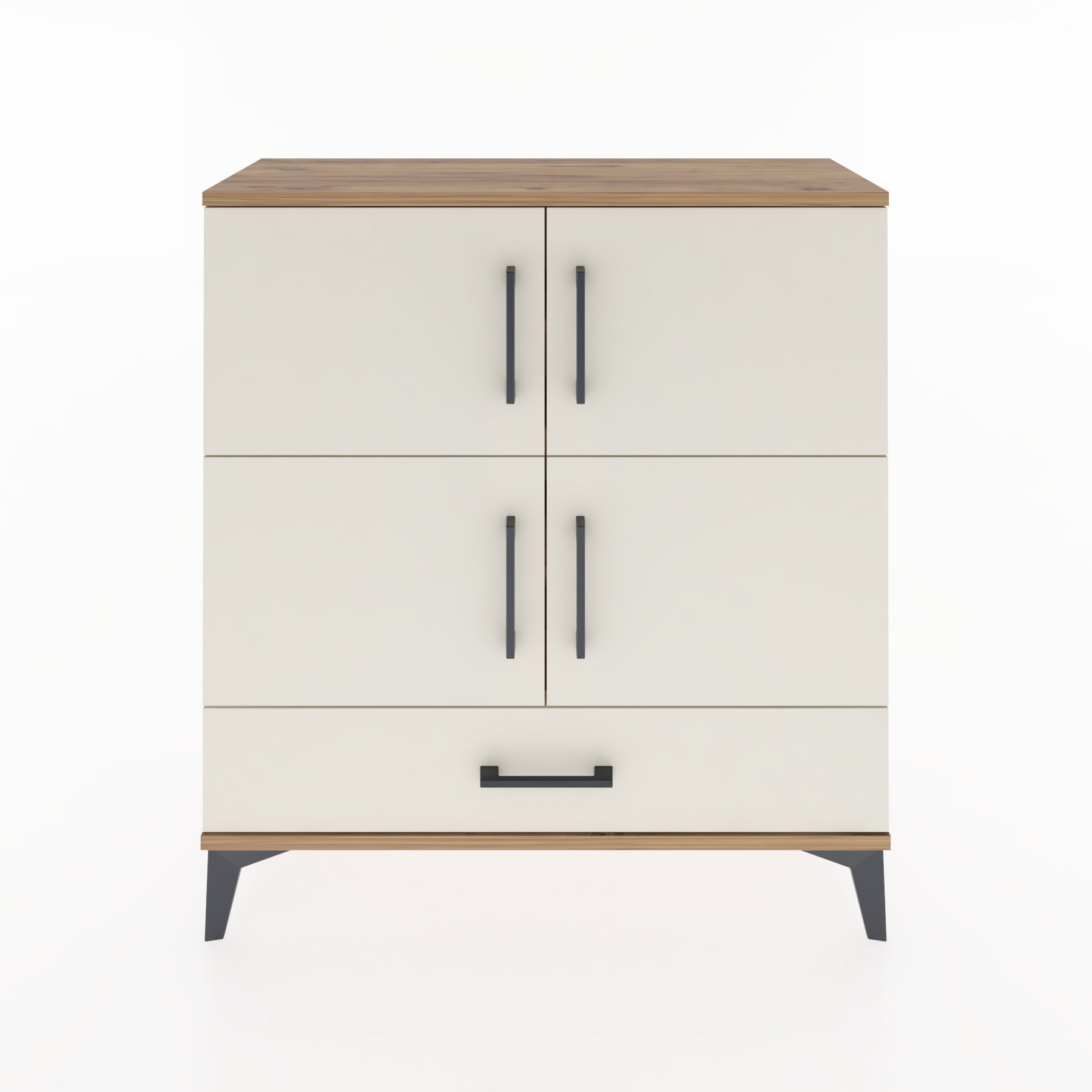 Woodntry Modüler Şifonyer Çam 88x30x84 cm Kapaklı ve Çekmeceli KC41-3
