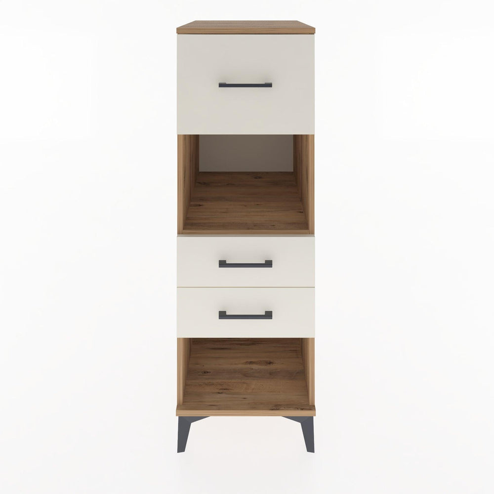 Woodntry Modüler Dolap Çam 44x30x122 cm Çekmeceli ve Raflı CR91-3