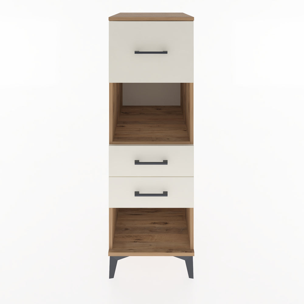 Woodntry Modüler Dolap Çam 44x59x122 cm Çekmeceli ve Raflı CR91-3