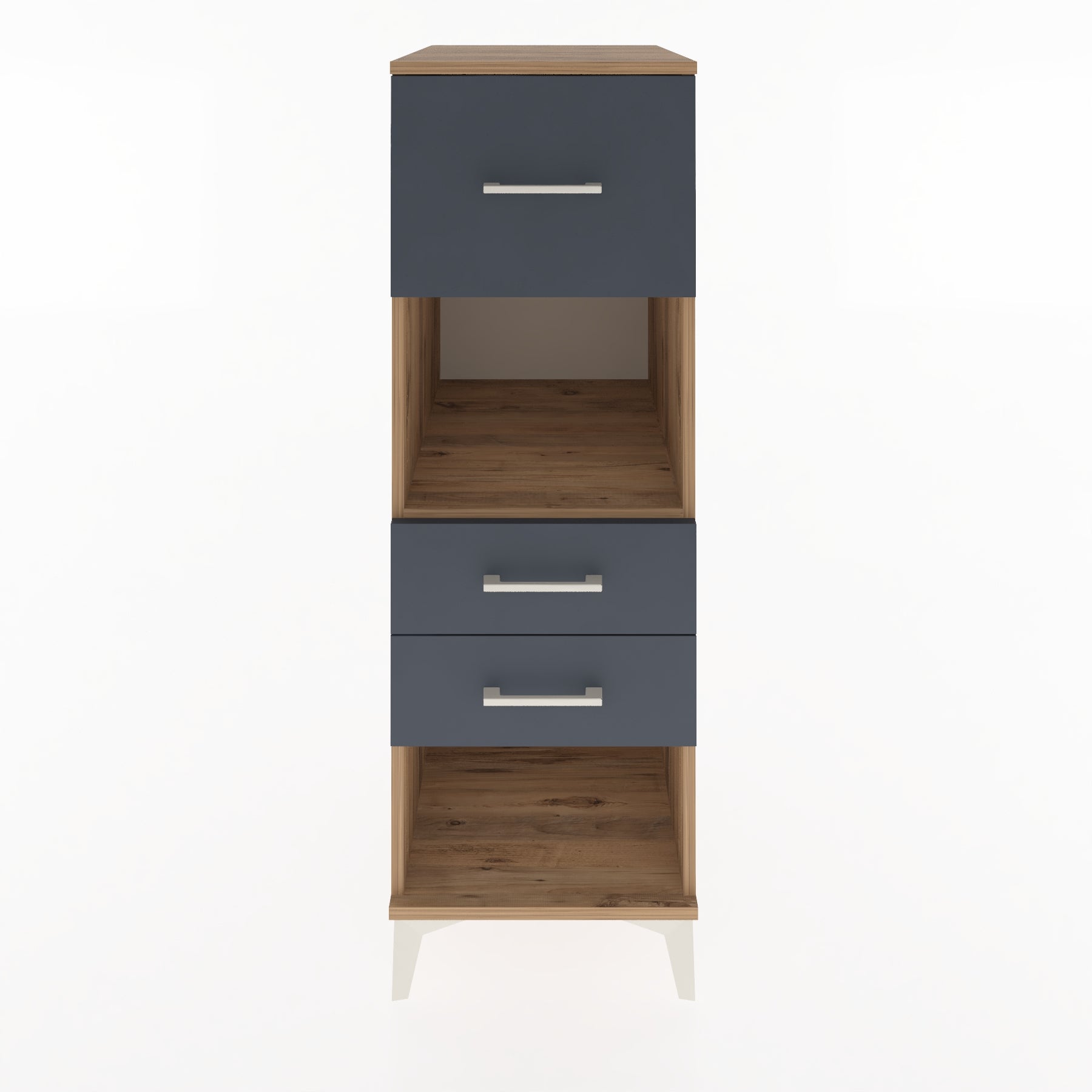 Woodntry Modüler Dolap Çam 44x59x122 cm Çekmeceli ve Raflı CR91-3