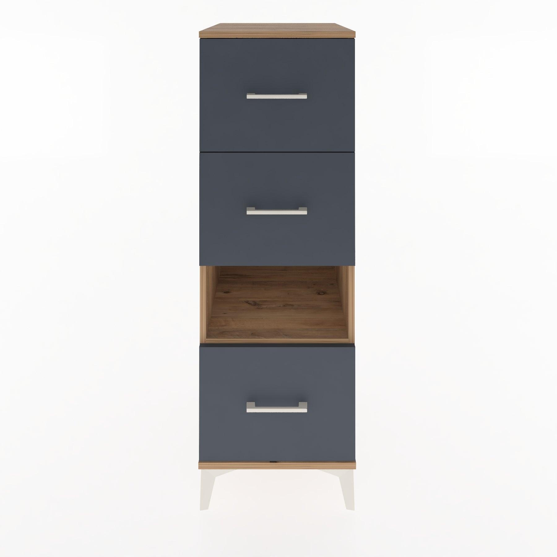 Woodntry Modular Cabinet Pine 44x30x122 cm with Drawers and Shelves CR41-3