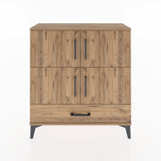 Woodntry Modüler Şifonyer Çam 88x30x84 cm Kapaklı ve Çekmeceli KC41-3