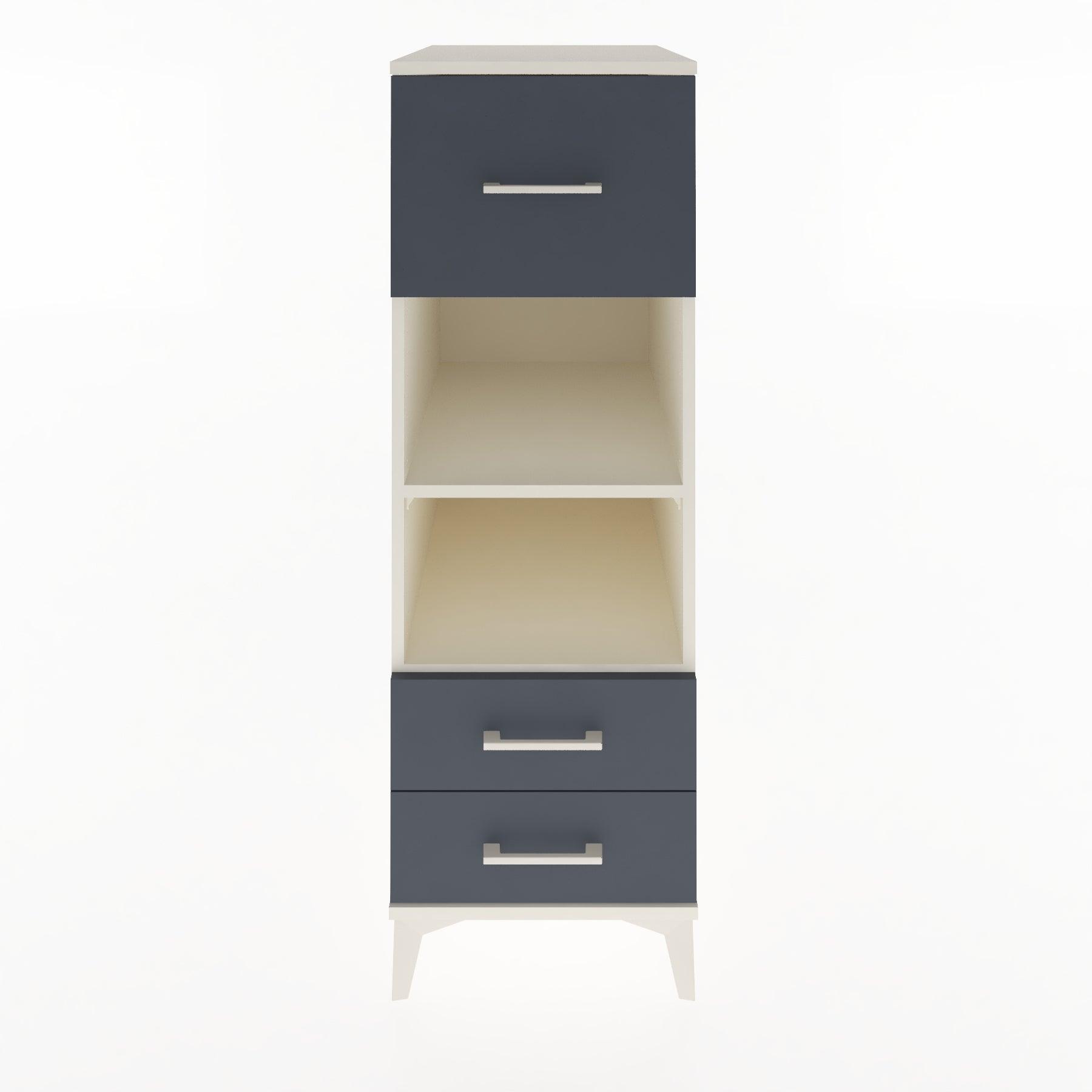 Woodntry Modular Cabinet Moonstone 44x30x122 cm with Drawers and Shelves CR92-1