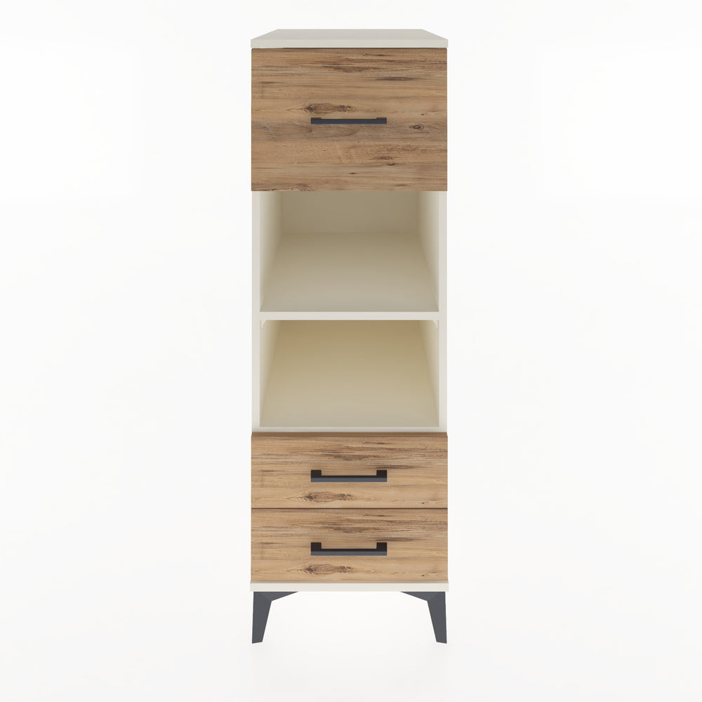 Woodntry Modular Cabinet Moonstone 44x59x122 cm with Drawers and Shelves CR92-1