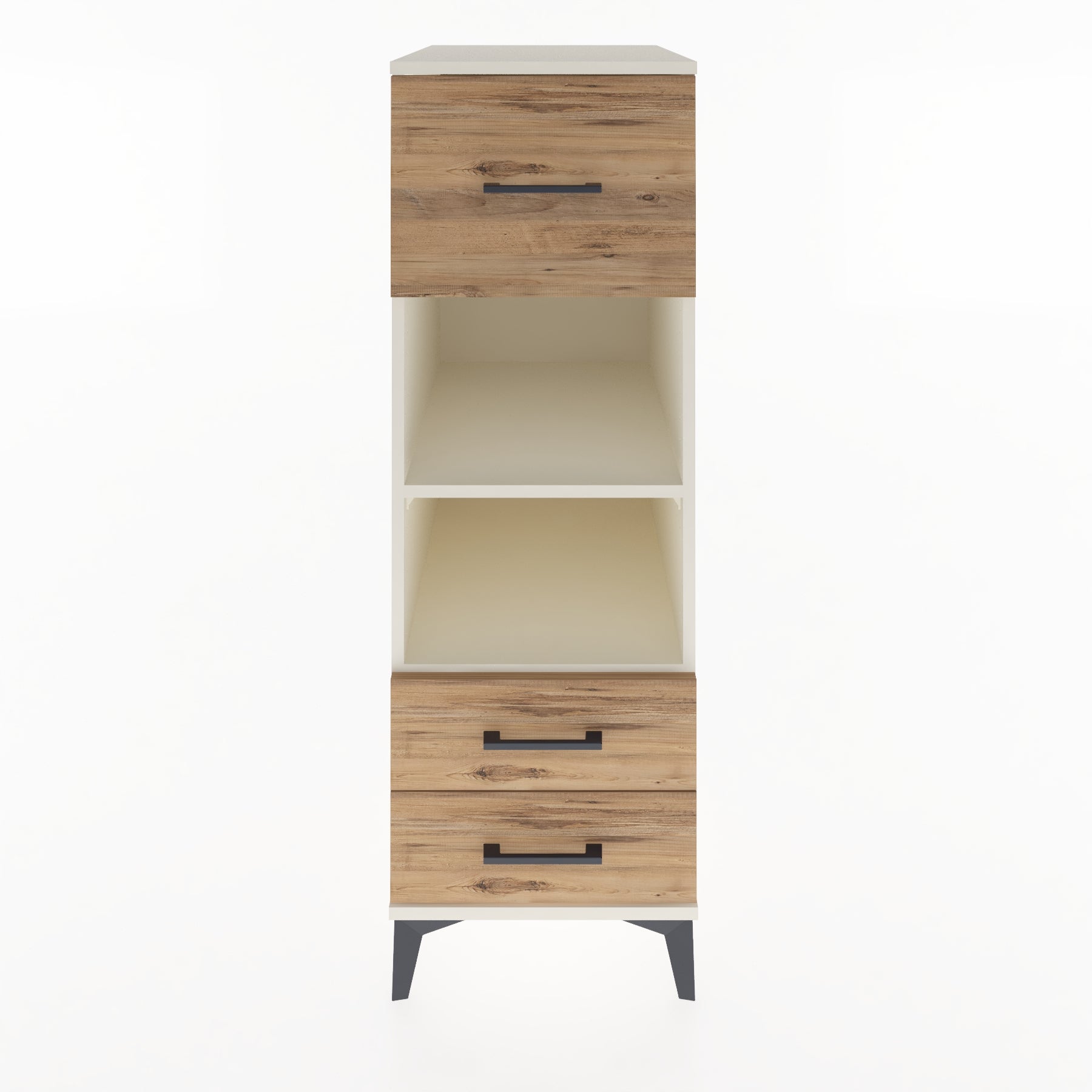 Woodntry Modüler Dolap Aytaşı 44x59x122 cm Çekmeceli ve Raflı CR92-1