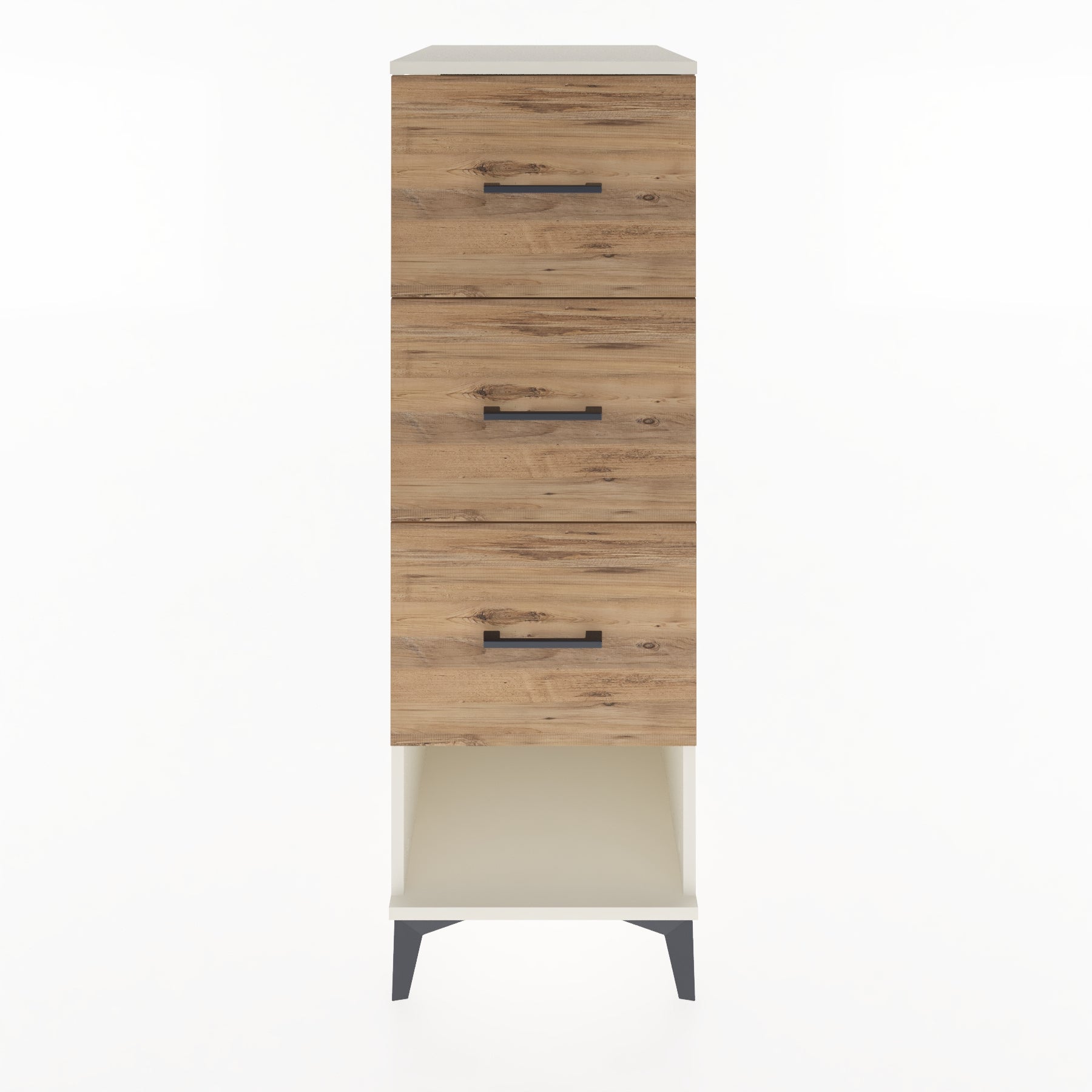 Woodntry Modular Cabinet Moonstone 44x59x122 cm with Drawers and Shelves CR42-1