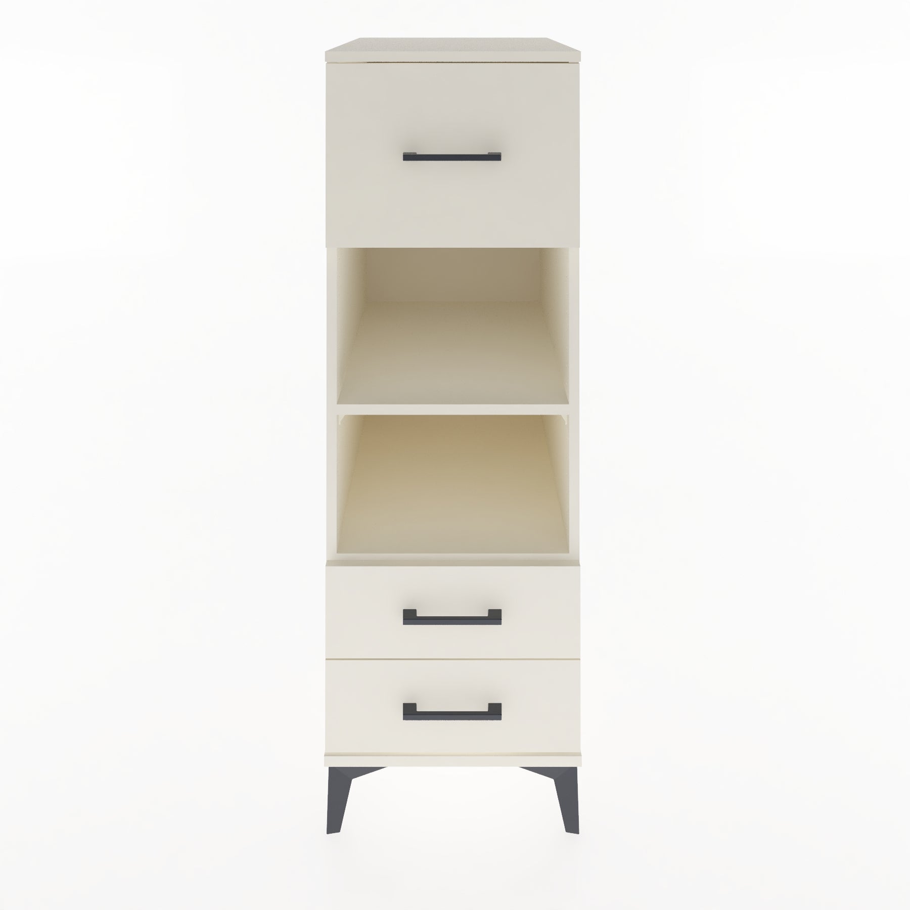 Woodntry Modüler Dolap Aytaşı 44x59x122 cm Çekmeceli ve Raflı CR92-1