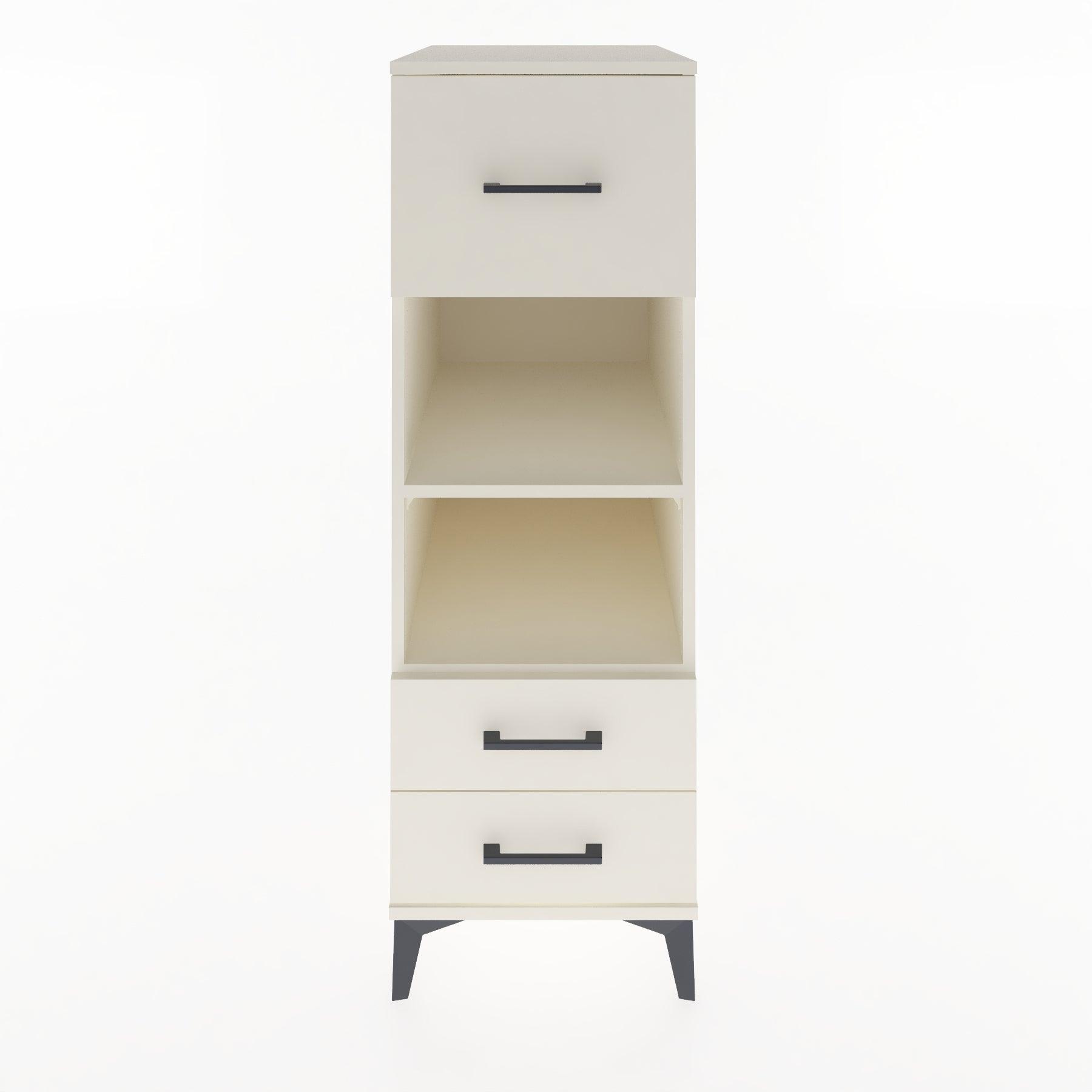 Woodntry Modular Cabinet Moonstone 44x30x122 cm with Drawers and Shelves CR92-1