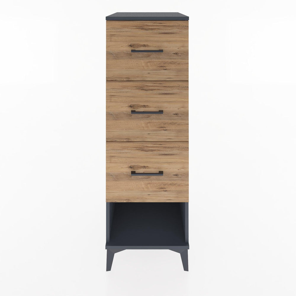 Woodntry Modular Cabinet Anthracite 44x30x122 cm with Drawers and Shelves CR42-2