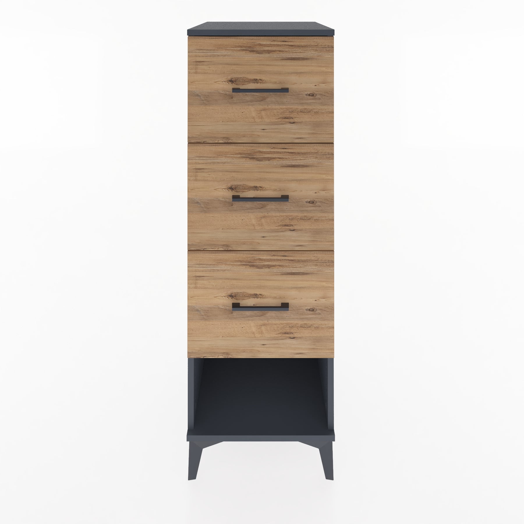 Woodntry Modular Cabinet Anthracite 44x59x122 cm with Drawers and Shelves CR42-2