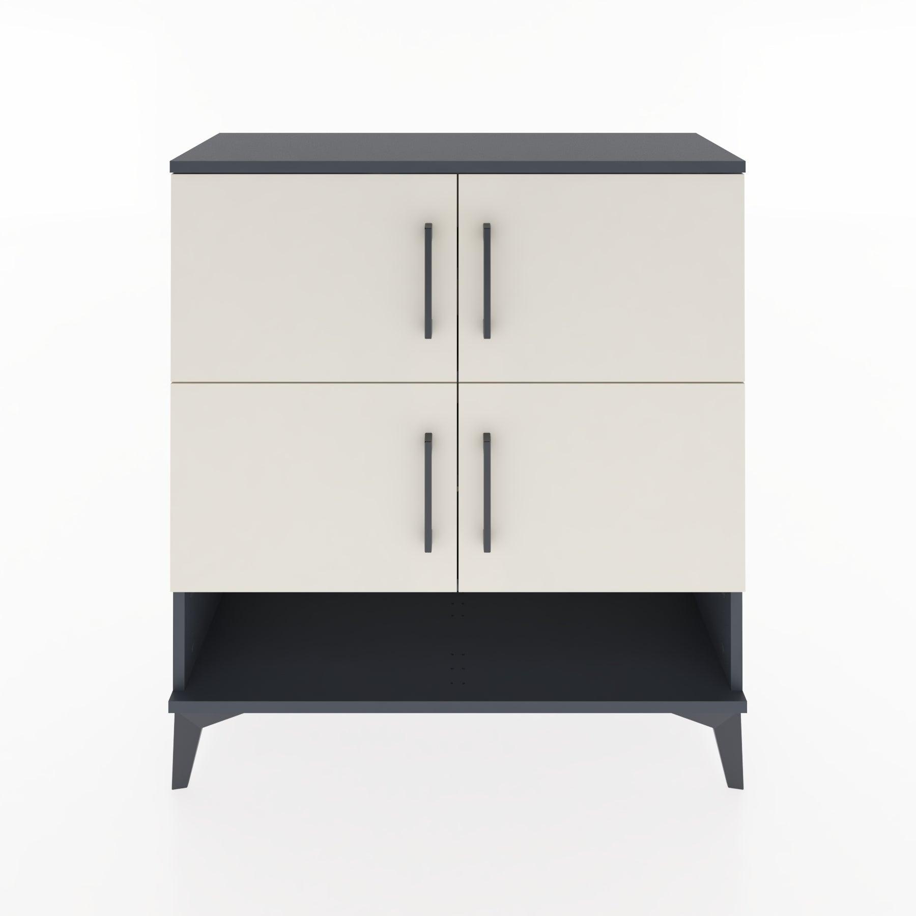 Woodntry Modular Dresser Anthracite 88x30x84 cm with Cover and Shelf KR42-2