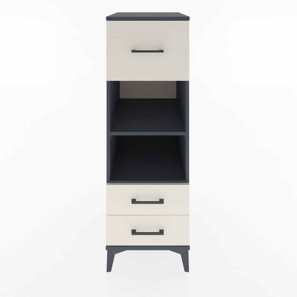 Woodntry Modular Cabinet Anthracite 44x59x122 cm with Drawers and Shelves CR92-2
