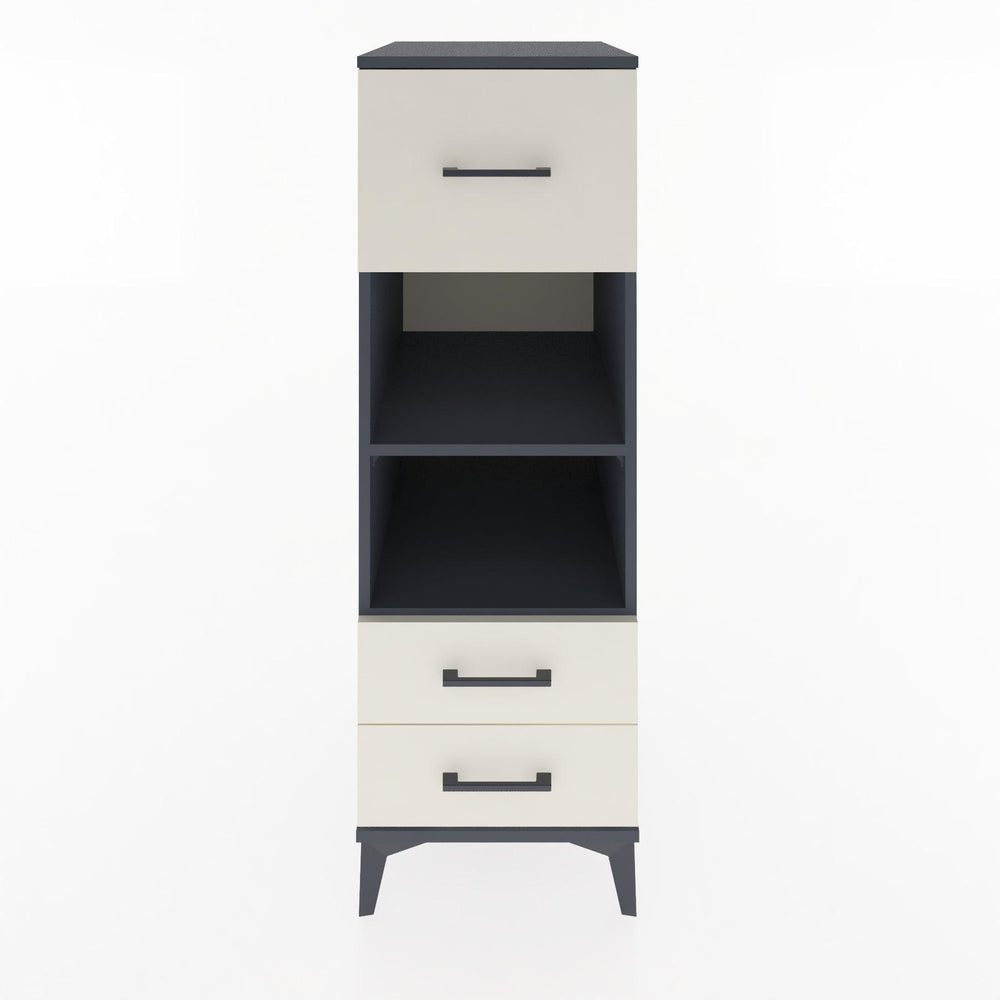 Woodntry Modular Cabinet Anthracite 44x30x122 cm with Drawers and Shelves CR92-2