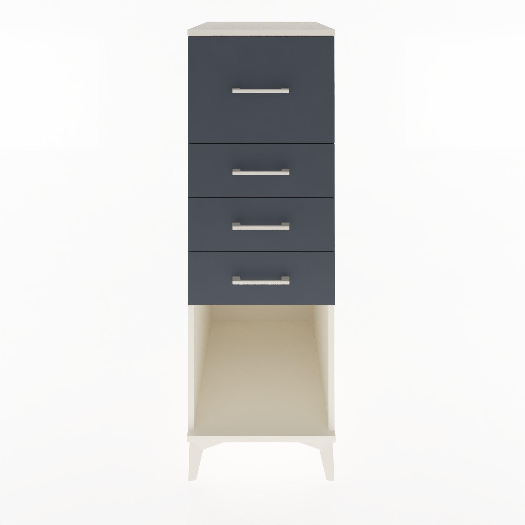 Woodntry Modular Cabinet Moonstone 44x30x122 cm with Drawers and Shelves CR93-1