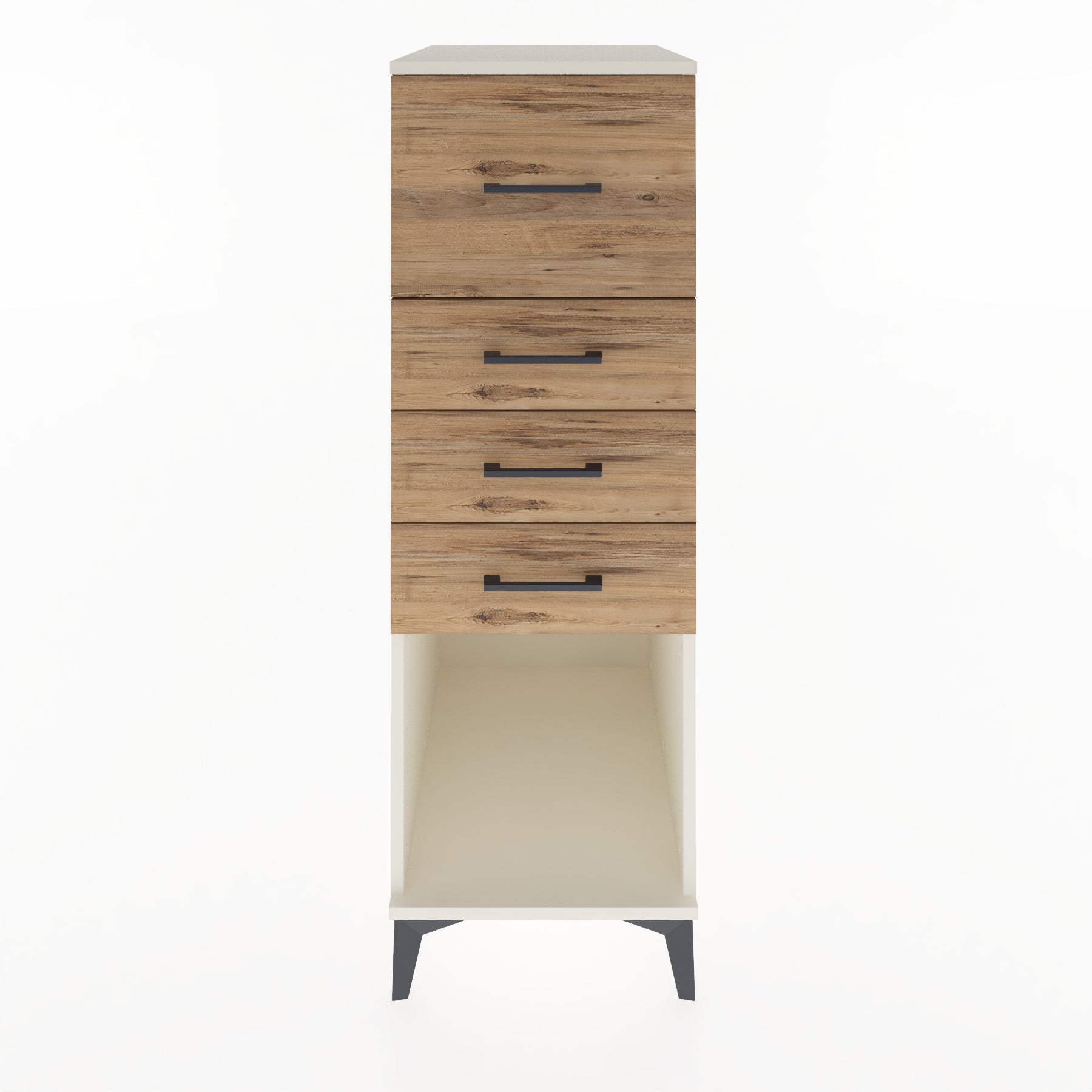 Woodntry Modüler Dolap Aytaşı 44x59x122 cm Çekmeceli ve Raflı CR93-1