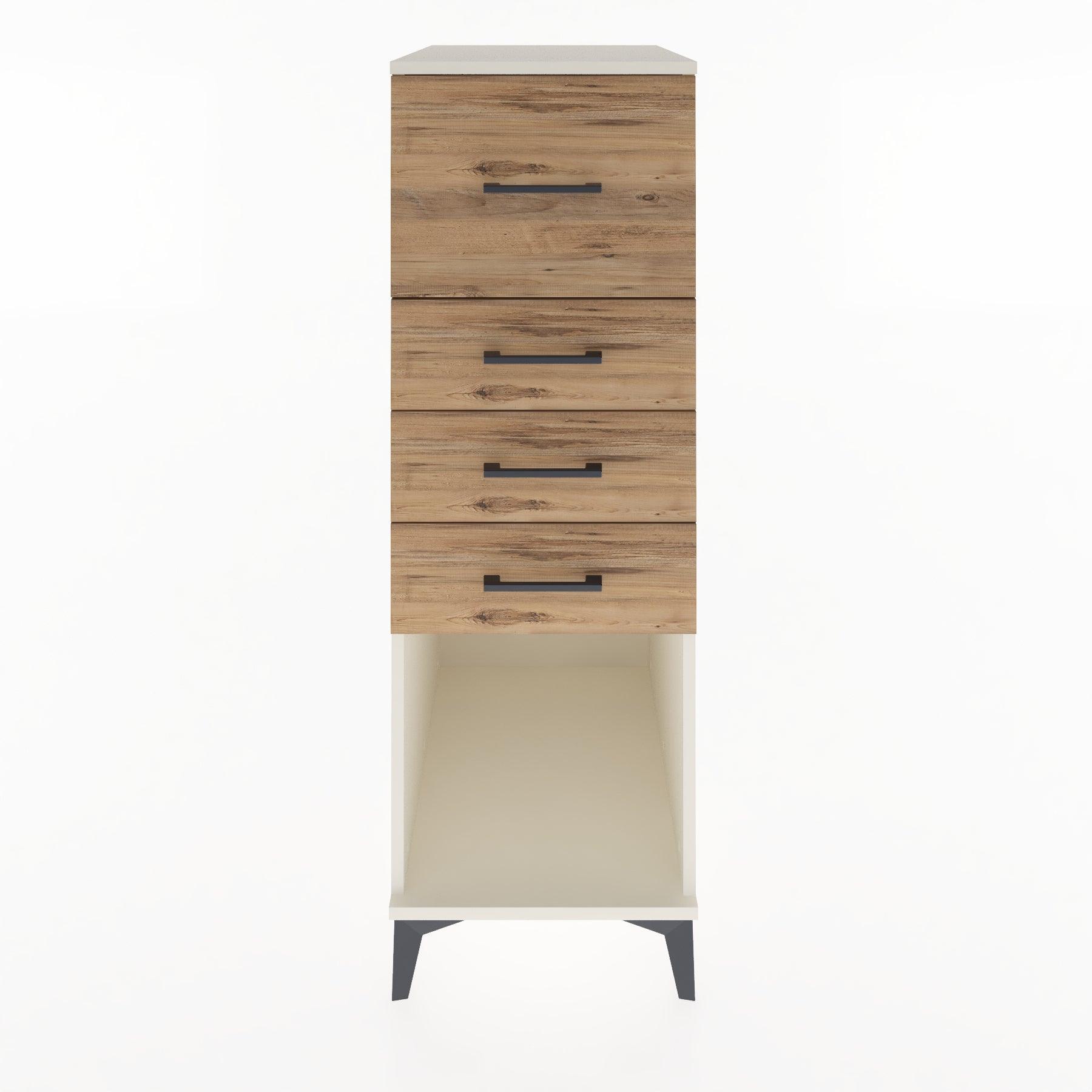 Woodntry Modular Cabinet Moonstone 44x30x122 cm with Drawers and Shelves CR93-1