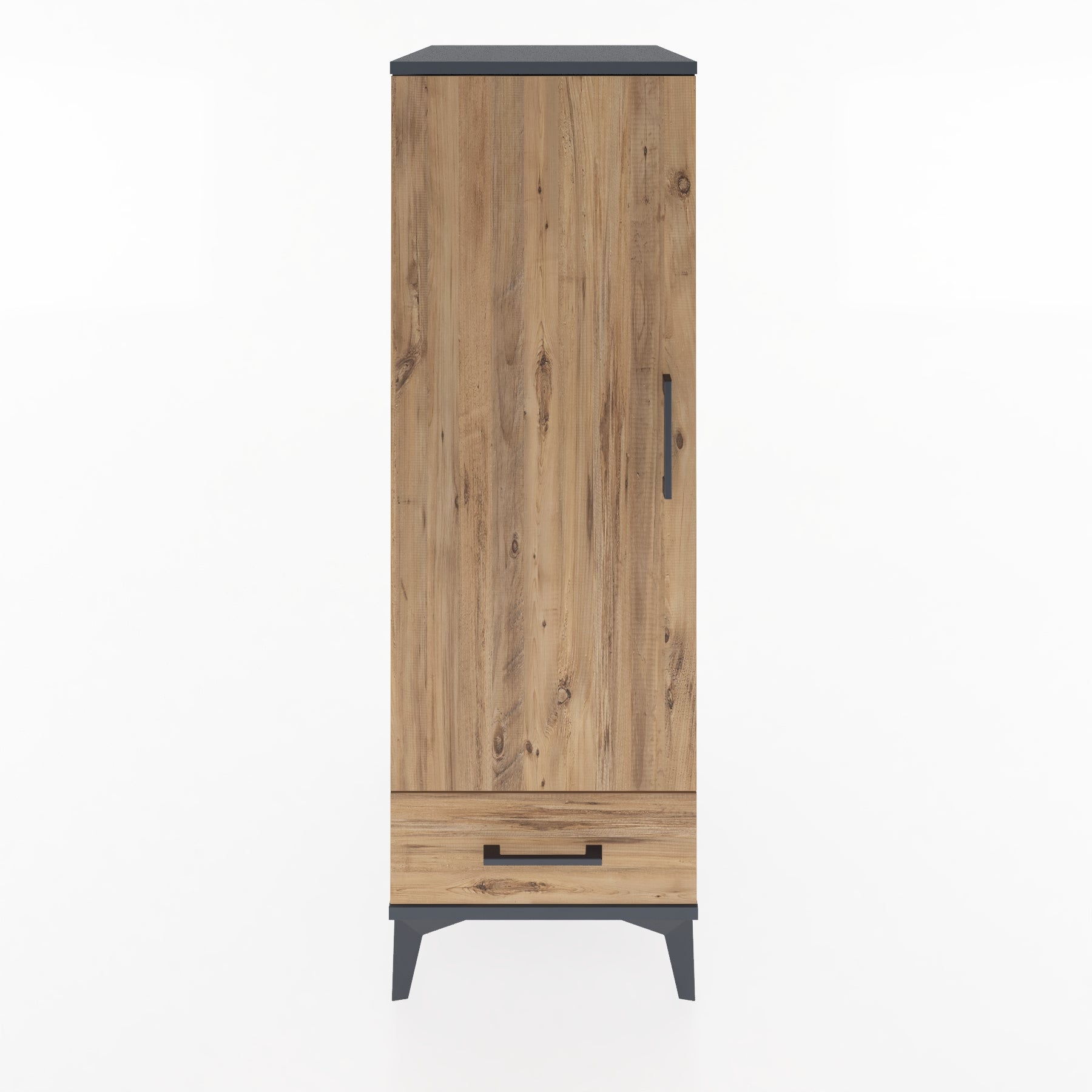 Woodntry Modular Cabinet Anthracite 44x59x122 cm with Doors and Drawers KC43-2