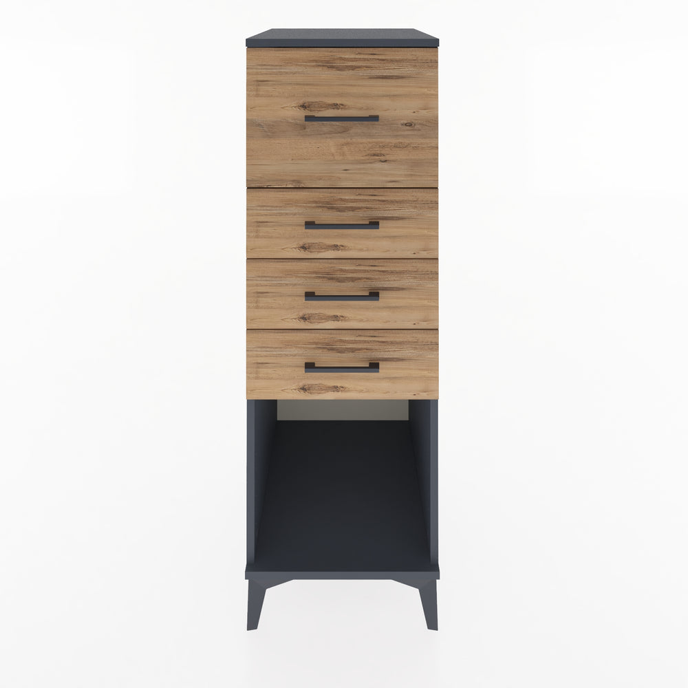 Woodntry Modular Cabinet Anthracite 44x59x122 cm with Drawers and Shelves CR93-2