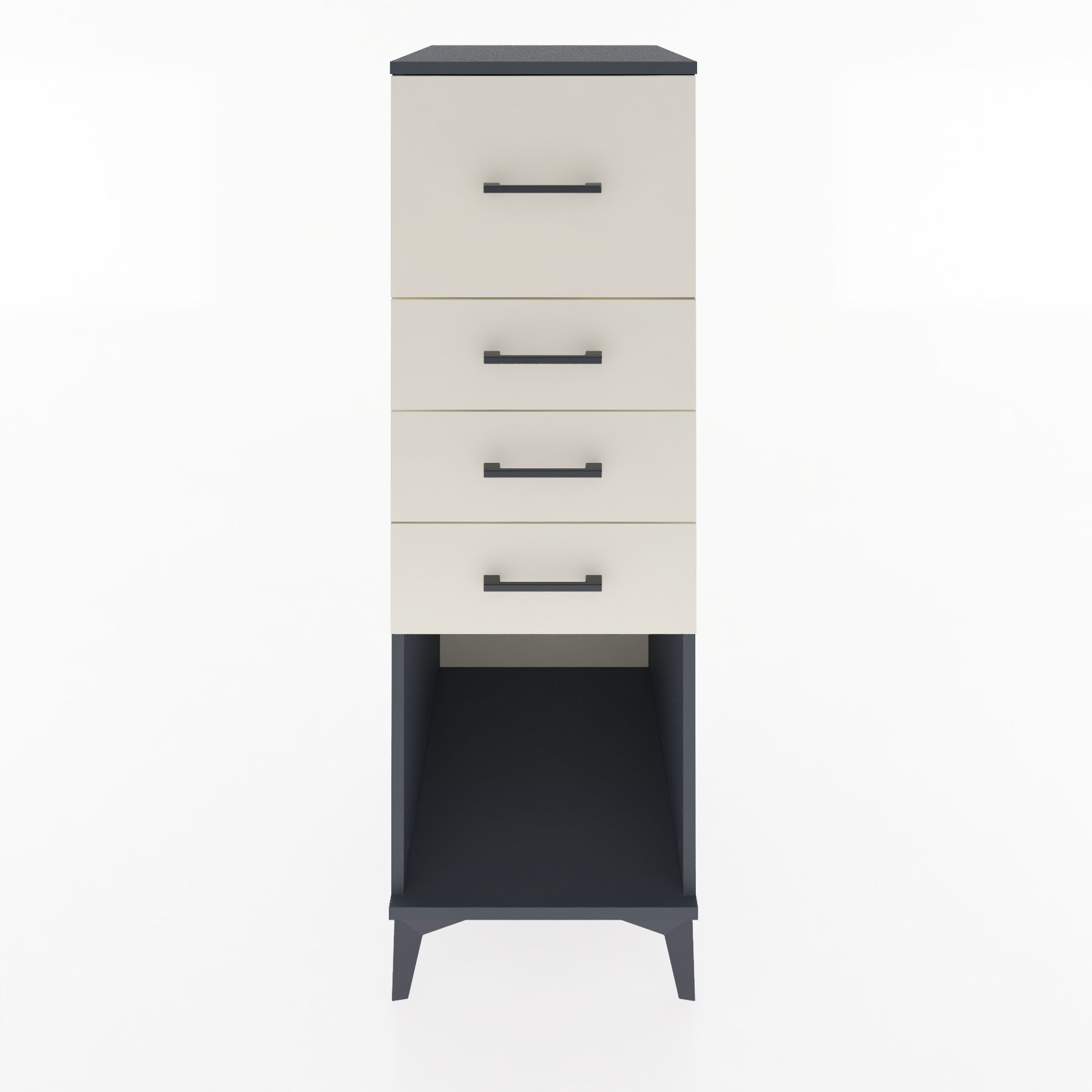 Woodntry Modular Cabinet Anthracite 44x59x122 cm with Drawers and Shelves CR93-2