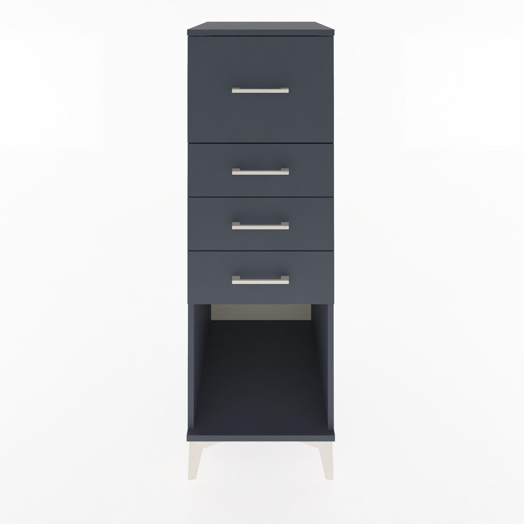 Woodntry Modular Cabinet Anthracite 44x30x122 cm with Drawers and Shelves CR93-2