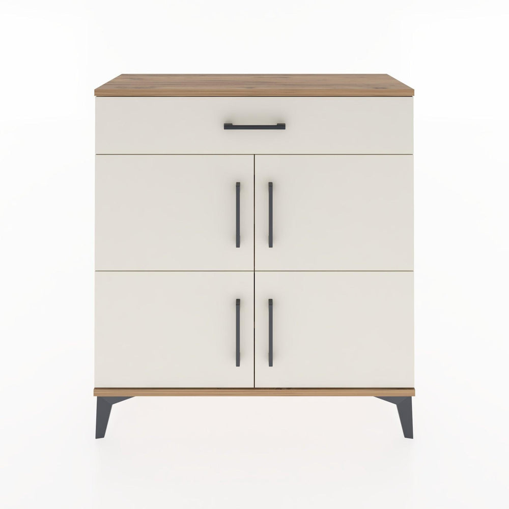 Woodntry Modüler Şifonyer Çam 88x30x84 cm Kapaklı ve Çekmeceli KC43-3