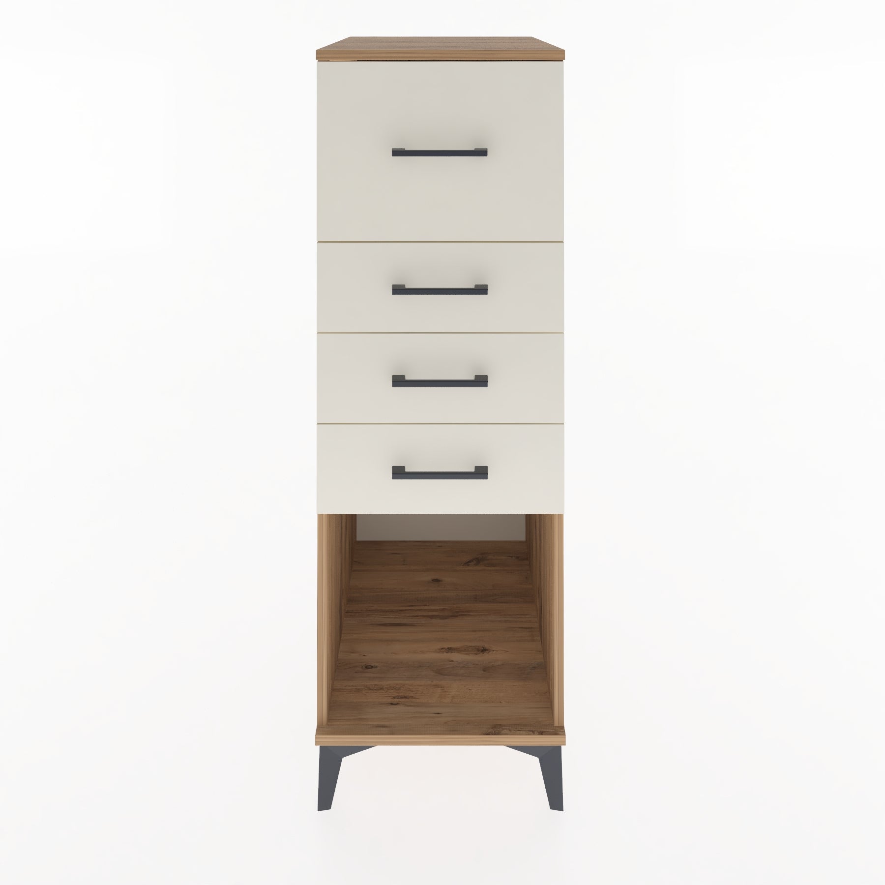 Woodntry Modüler Dolap Çam 44x59x122 cm Çekmeceli ve Raflı CR93-3