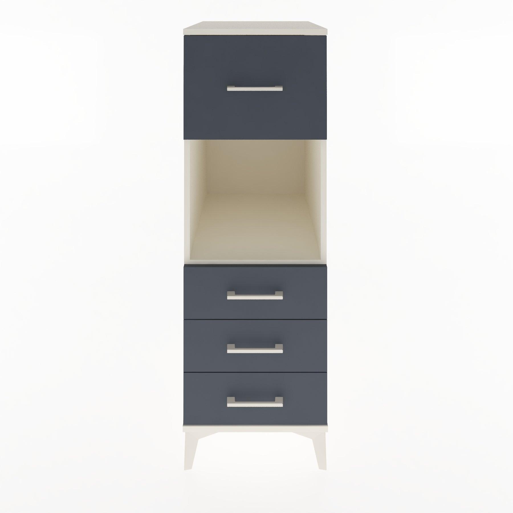 Woodntry Modular Cabinet Moonstone 44x30x122 cm with Drawers and Shelves CR94-1