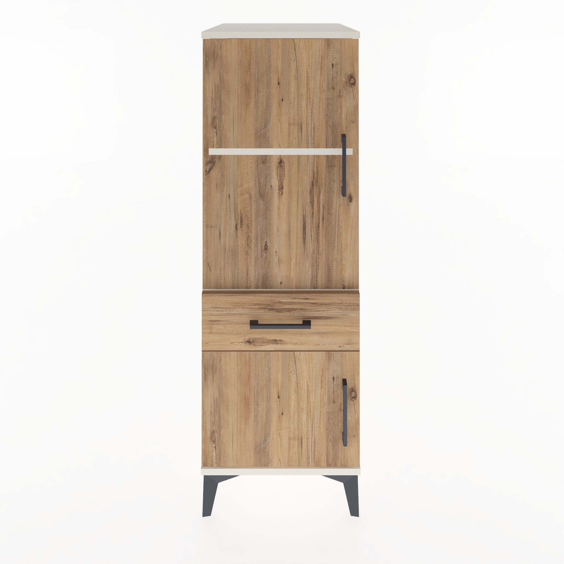 Woodntry Modular Cabinet Moonstone 44x59x122 cm with Doors and Drawers KC44-1
