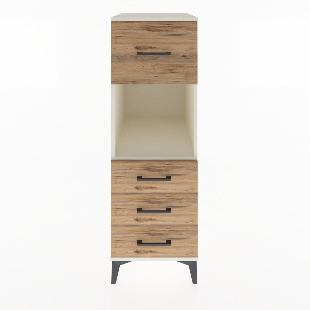 Woodntry Modular Cabinet Moonstone 44x30x122 cm with Drawers and Shelves CR94-1