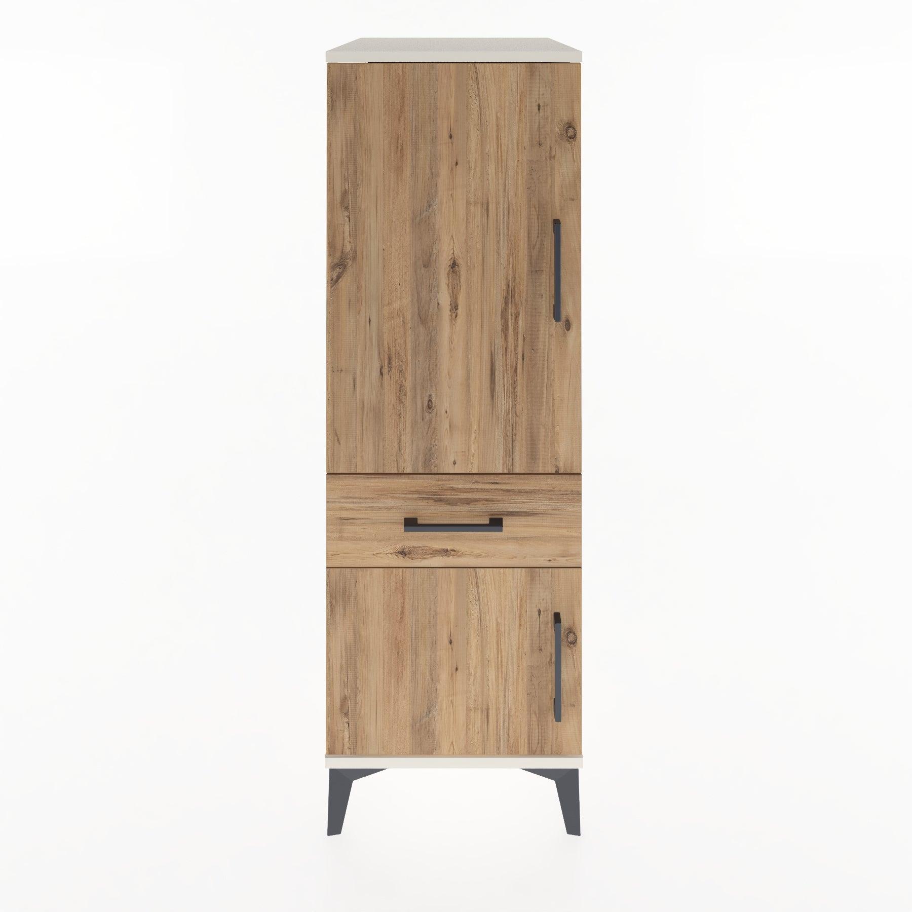 Woodntry Modular Cabinet Moonstone 44x59x122 cm with Doors and Drawers KC133-1