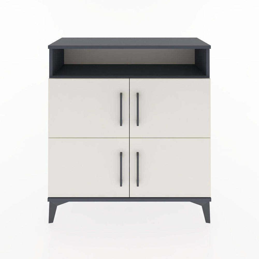 Woodntry Modular Dresser Anthracite 88x30x84 cm with Cover and Shelf KR44-2