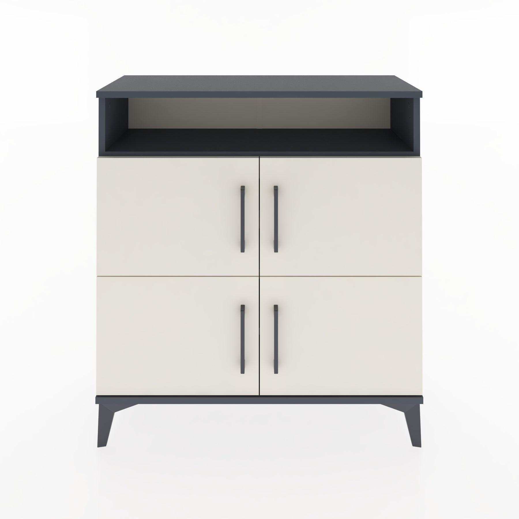 Woodntry Modular Dresser Anthracite 88x30x84 cm with Cover and Shelf KR44-2