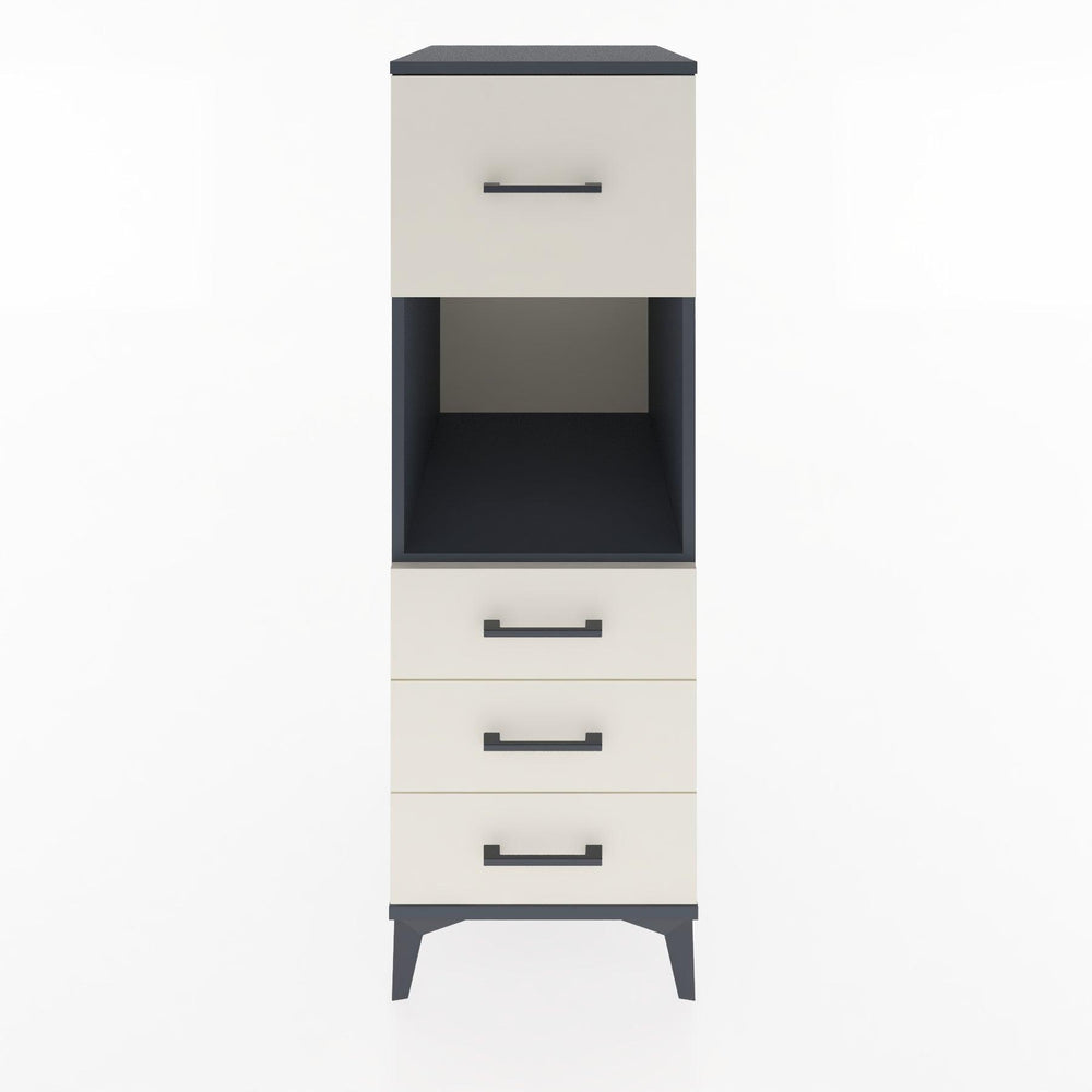 Woodntry Modular Cabinet Anthracite 44x30x122 cm with Drawers and Shelves CR94-2