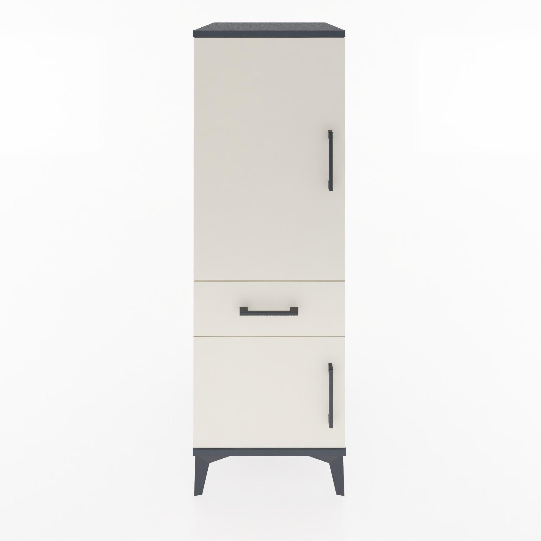 Woodntry Modular Cabinet Anthracite 44x59x122 cm with Doors and Drawers KC133-2