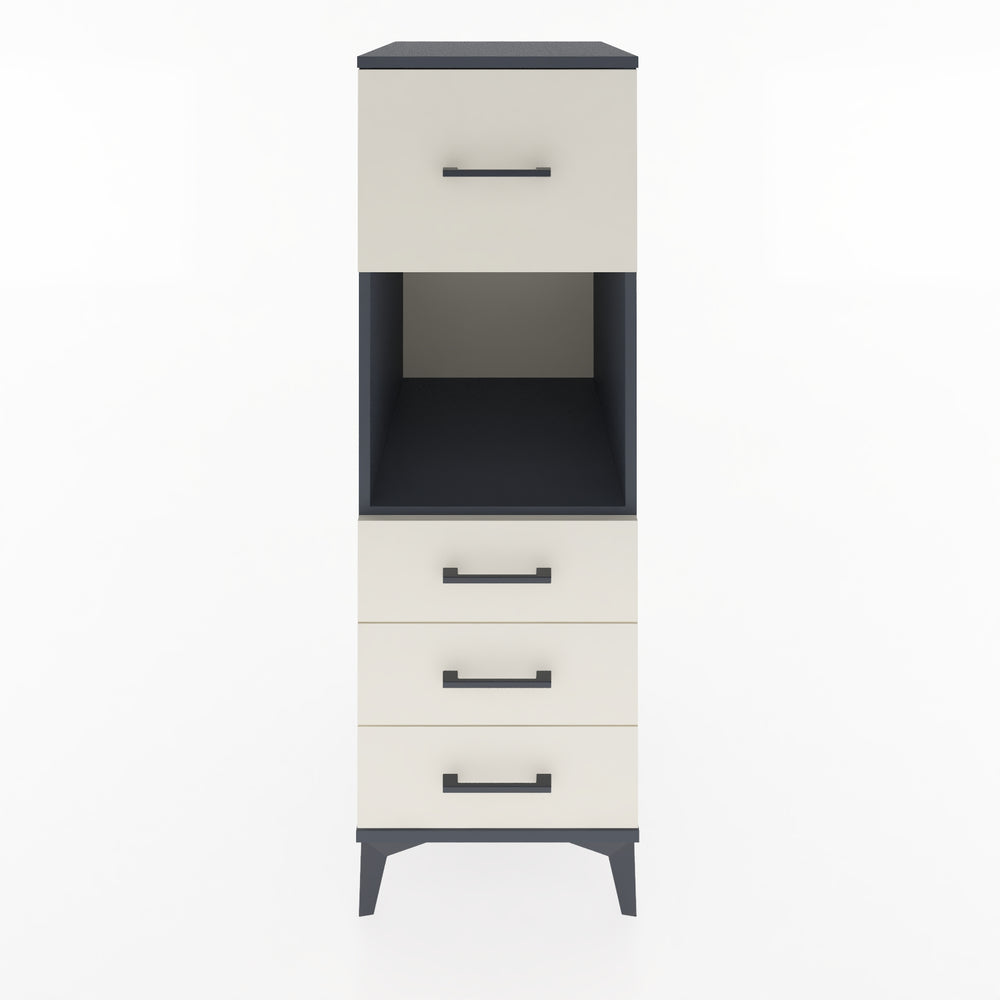 Woodntry Modular Cabinet Anthracite 44x59x122 cm with Drawers and Shelves CR94-2