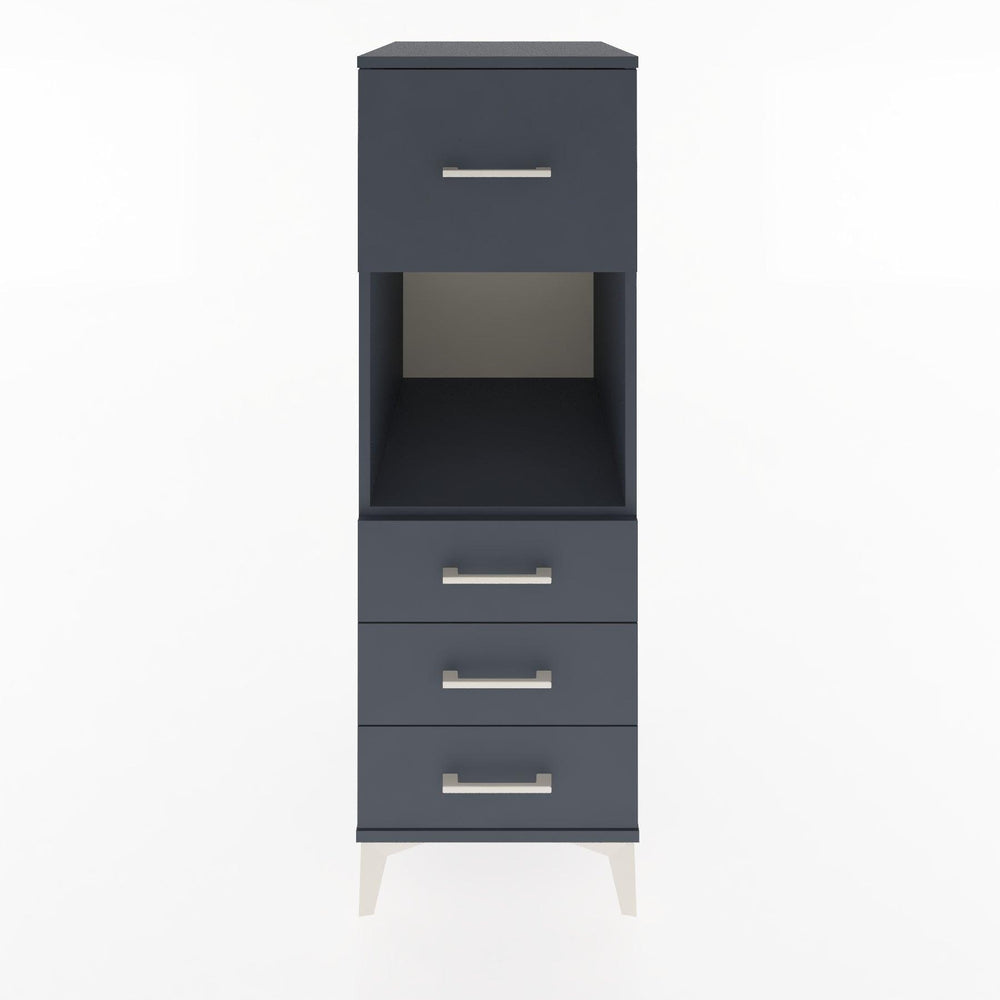 Woodntry Modular Cabinet Anthracite 44x30x122 cm with Drawers and Shelves CR94-2