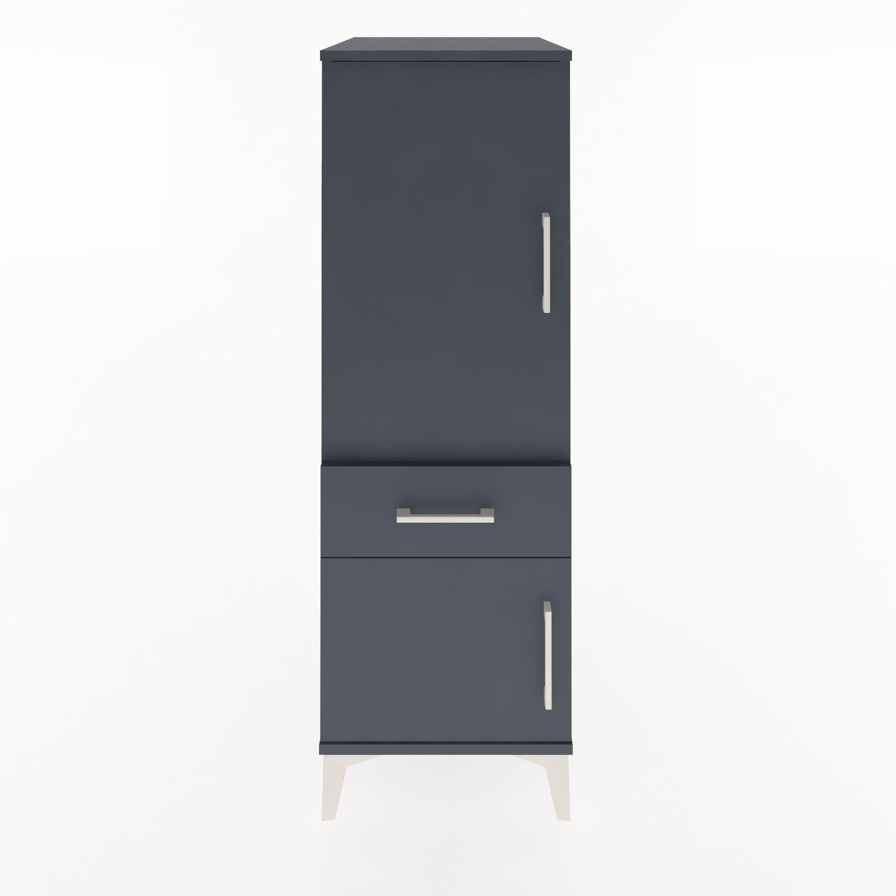 Woodntry Modular Cabinet Anthracite 44x30x122 cm with Doors and Drawers KC44-2