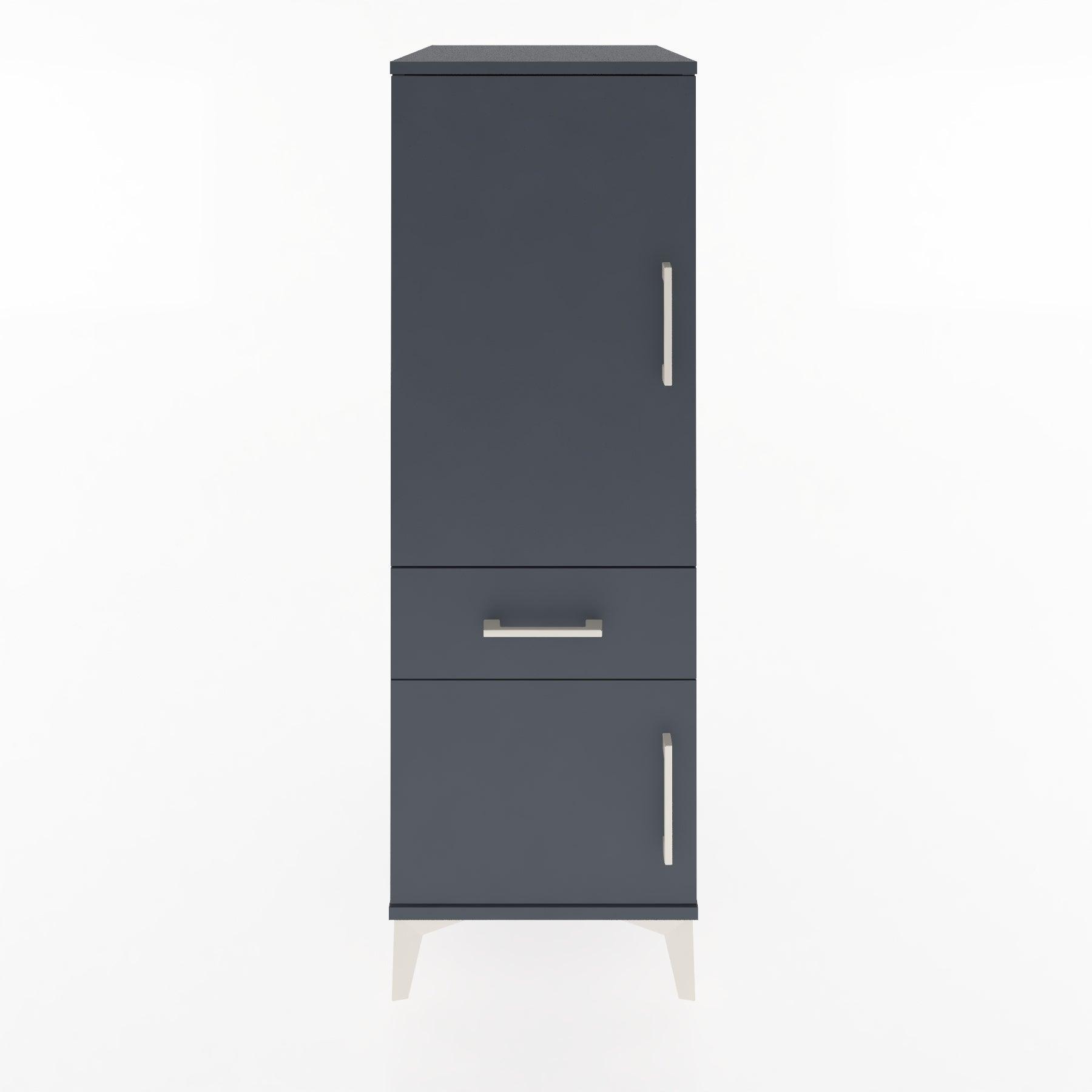 Woodntry Modular Cabinet Anthracite 44x59x122 cm with Doors and Drawers KC133-2