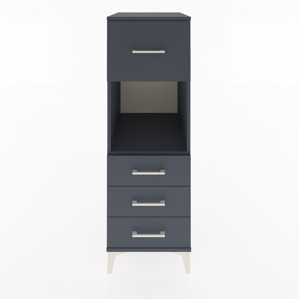 Woodntry Modular Cabinet Anthracite 44x59x122 cm with Drawers and Shelves CR94-2