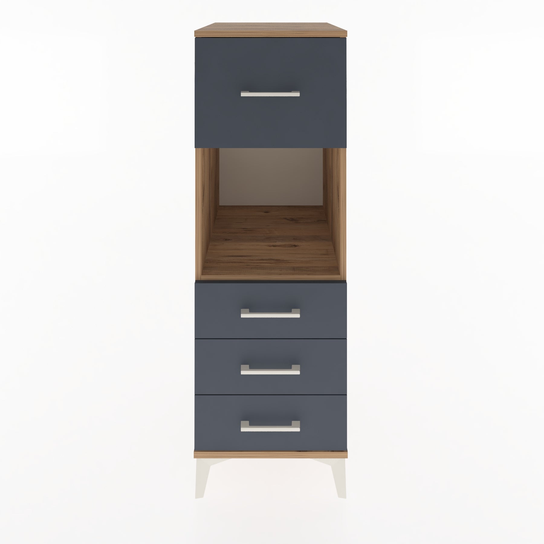Woodntry Modüler Dolap Çam 44x59x122 cm Çekmeceli ve Raflı CR94-3