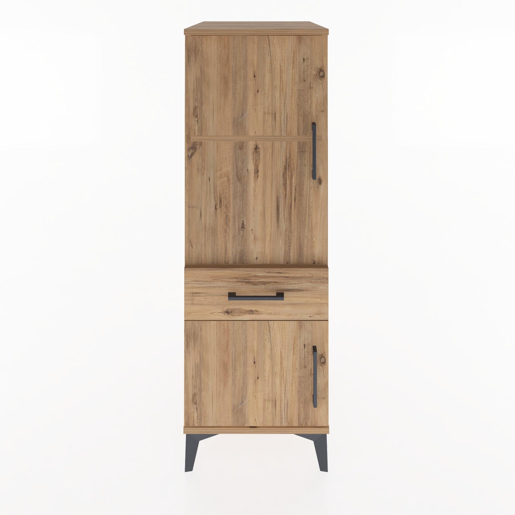 Woodntry Modular Cabinet Pine 44x30x122 cm with Doors and Drawers KC44-3