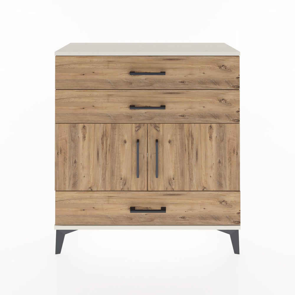 Woodntry Modüler Şifonyer Aytaşı 88x30x84 cm Kapaklı ve Çekmeceli KC45-1