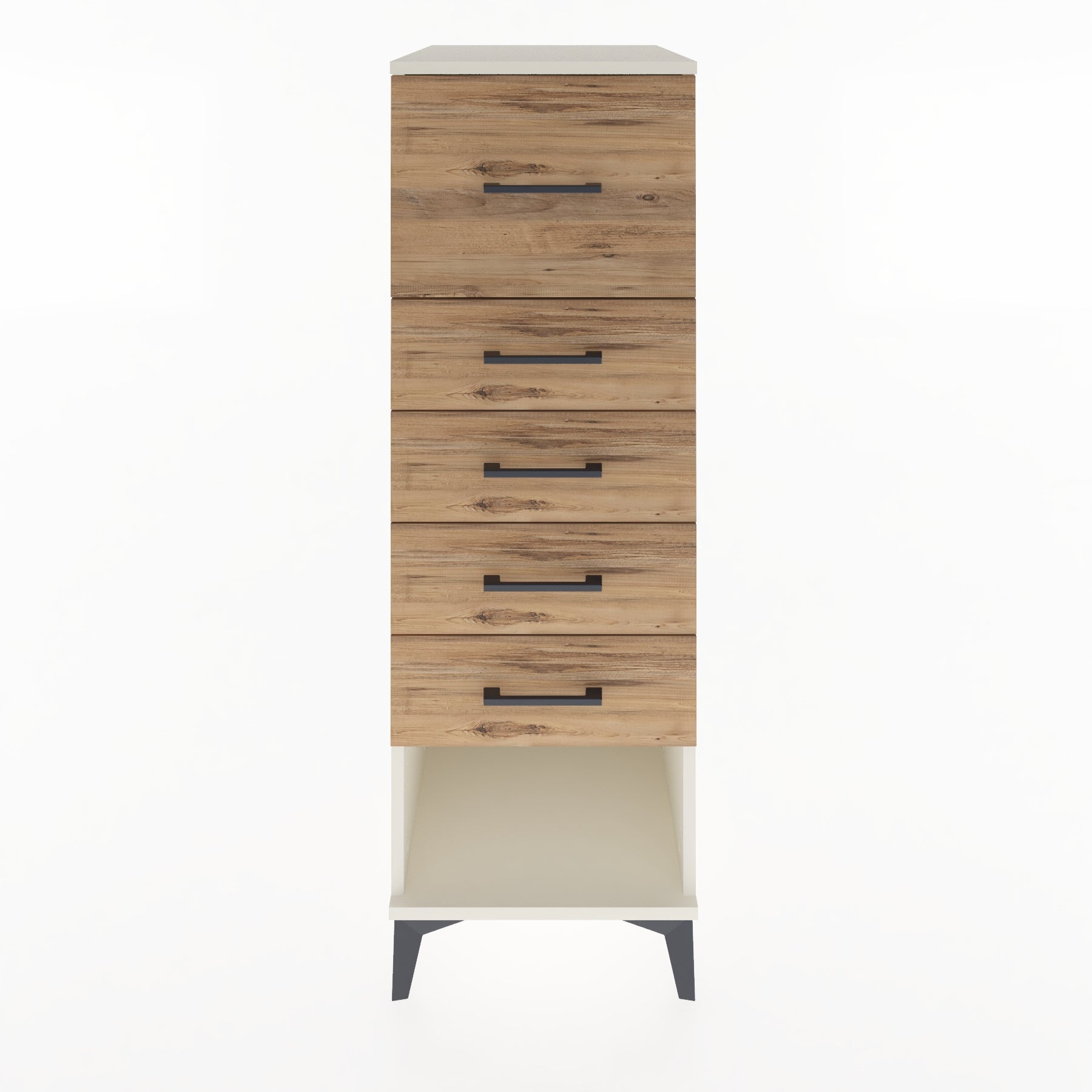Woodntry Modüler Dolap Aytaşı 44x59x122 cm Çekmeceli ve Raflı CR95-1