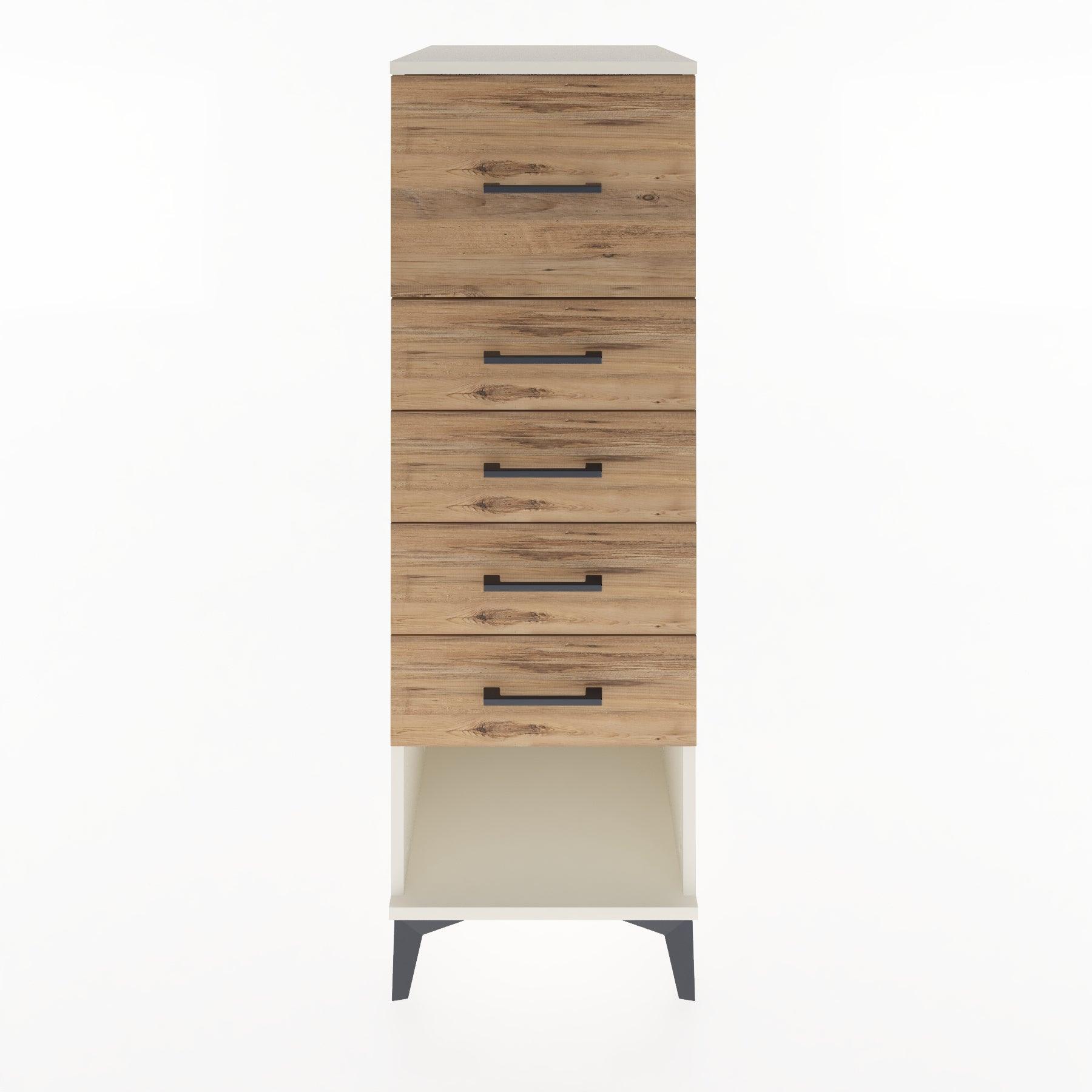 Woodntry Modular Cabinet Moonstone 44x30x122 cm with Drawers and Shelves CR95-1