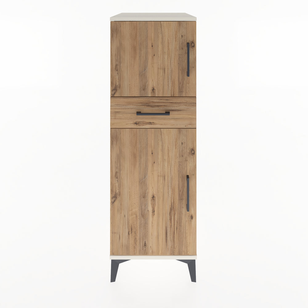 Woodntry Modüler Dolap Aytaşı 44x59x122 cm Kapaklı ve Çekmeceli KC45-1