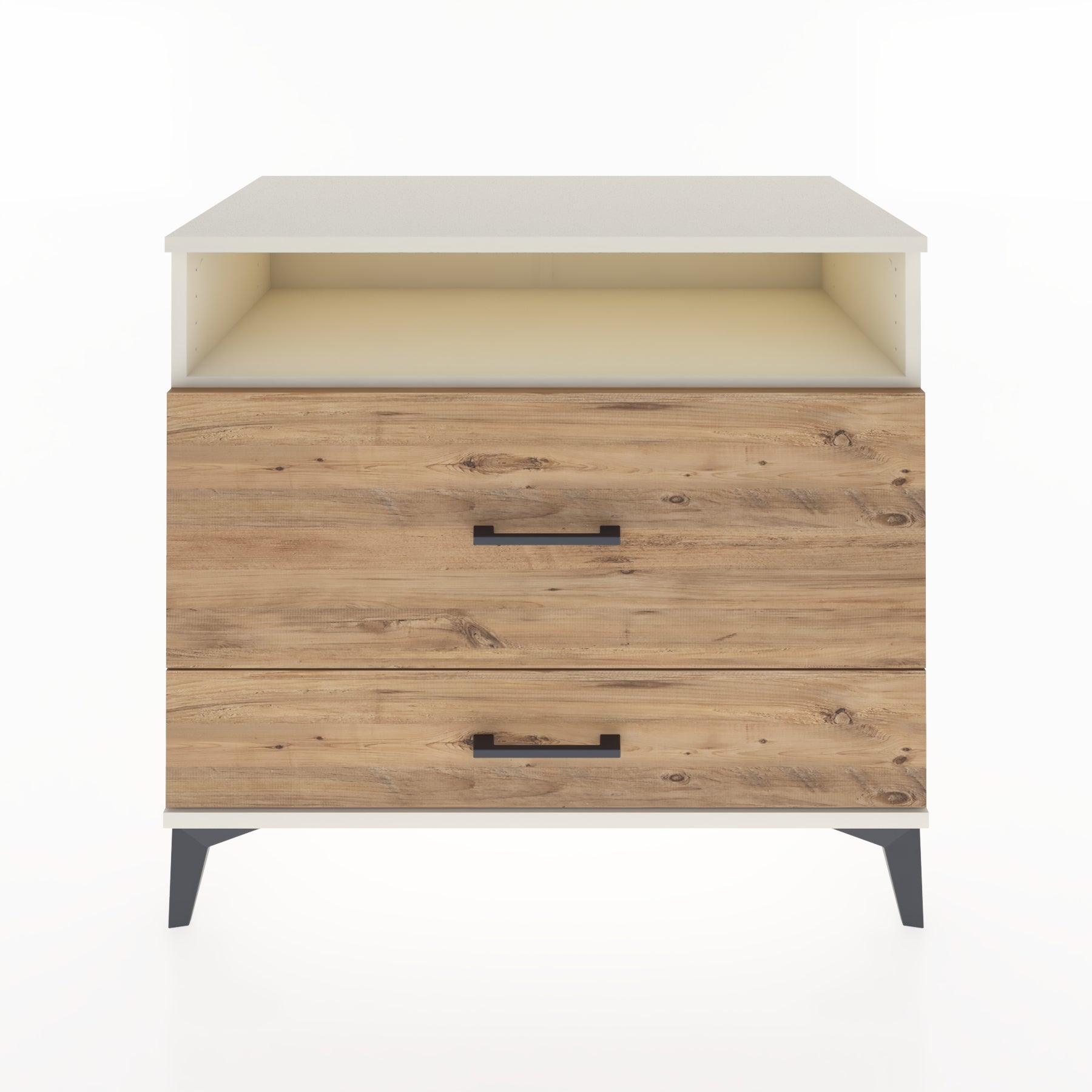 Woodntry Modüler Şifonyer Aytaşı 88x44x68 cm Çekmeceli ve Raflı CR45-1