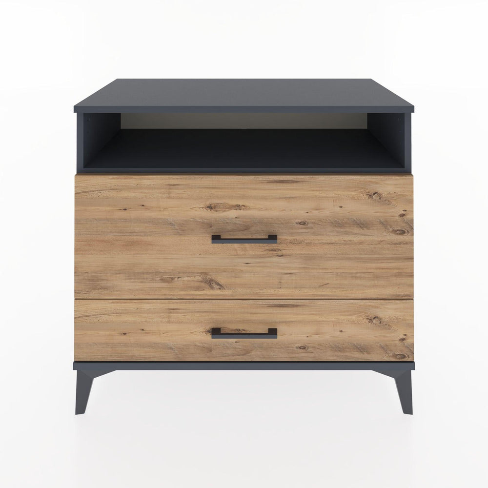 Woodntry Modular Dresser Anthracite 88x44x68 cm with Drawers and Shelves CR45-2