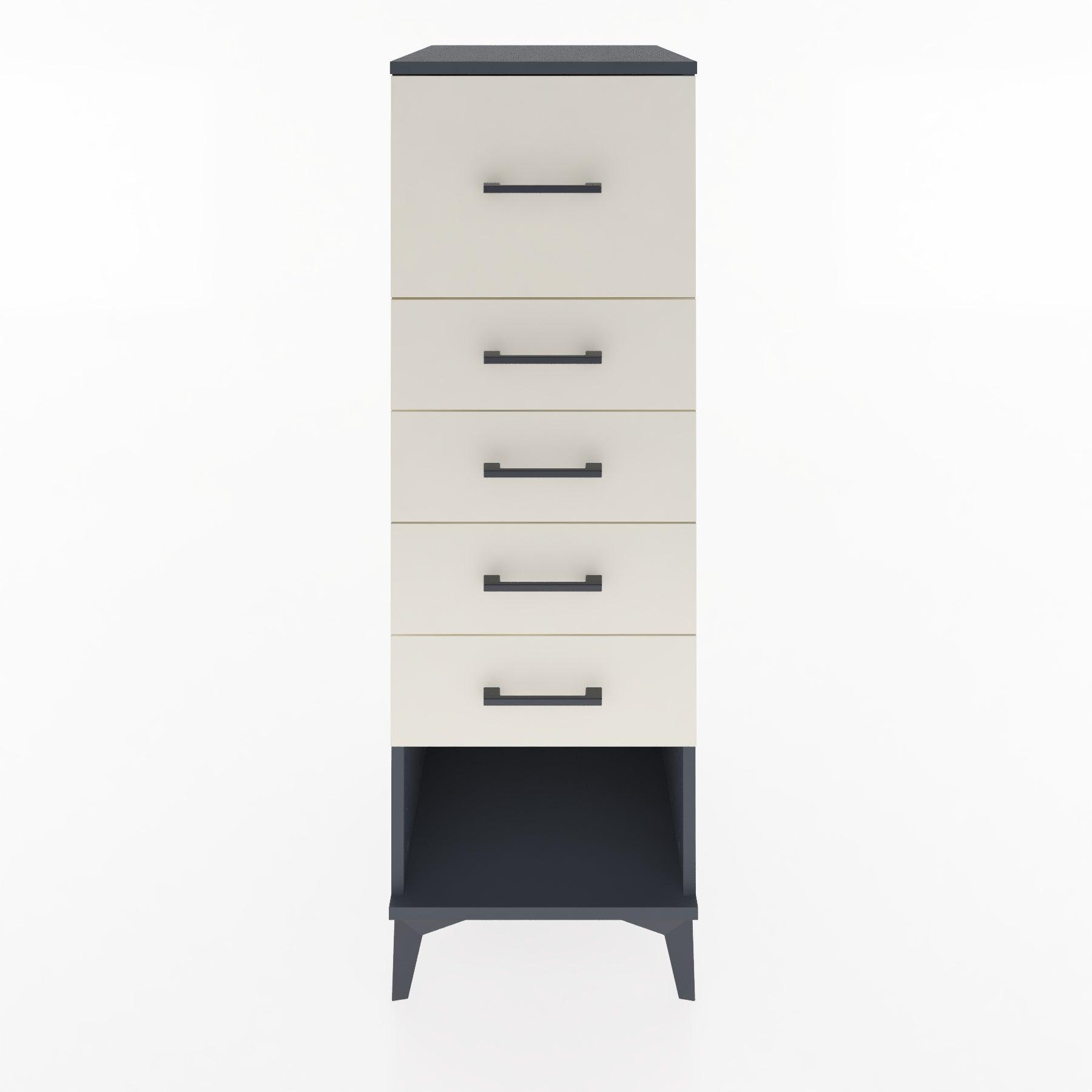 Woodntry Modular Cabinet Anthracite 44x30x122 cm with Drawers and Shelves CR95-2